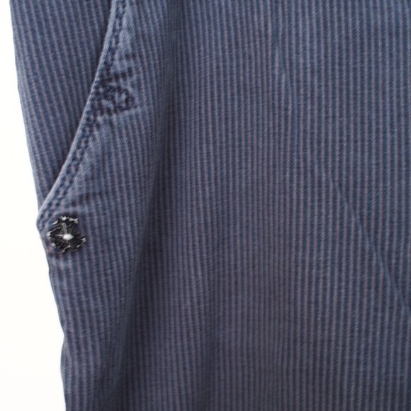 Maison Scotch blue cotton pin stripe straight leg pant 31/32 - Picture 4 of 13